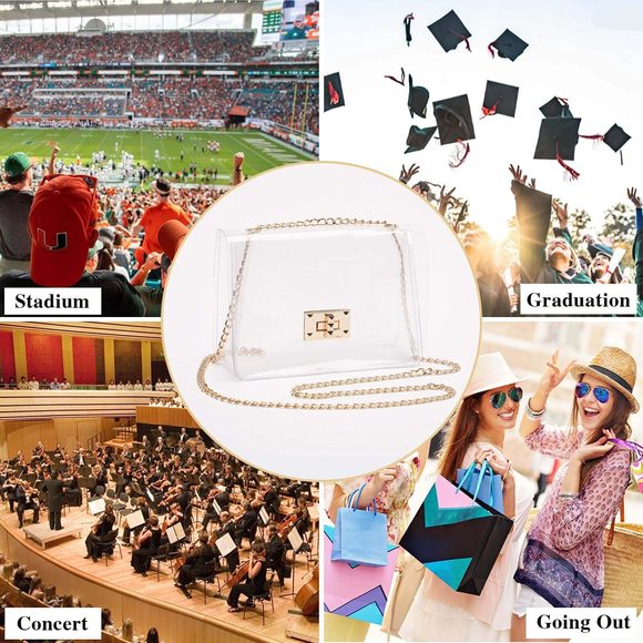 Clear Purse, Clear Bag Stadium Aroved, Transparent Crossbody Bag ^_^ - Picture 7 of 7